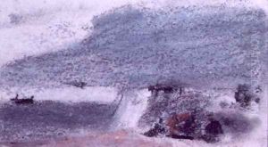 Coast Scene, with Cliffs and a Boat near the Shore by Hercules Brabazon Brabazon