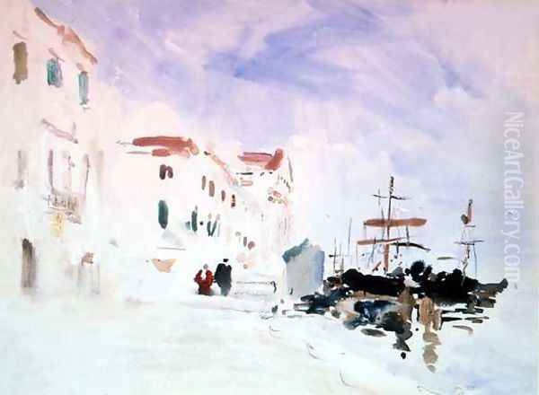 Ships moored near the Redentore, Venice - view 1