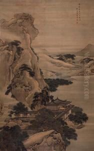 Pavilion In Mountain by Yuan Yao
