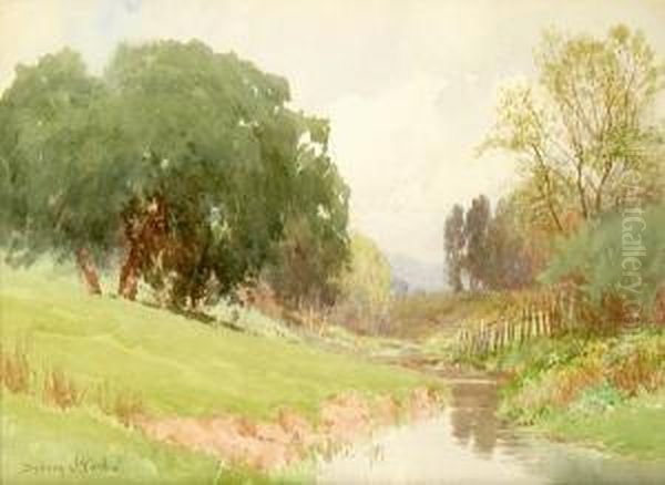 A Pastoral Landscape With A Stream - view 1