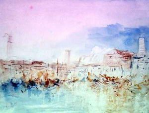 Venice from the Lagoon (1) by Hercules Brabazon Brabazon