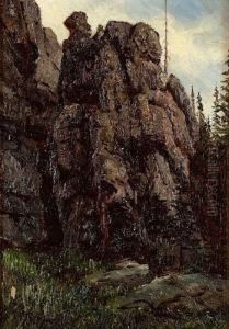 Rochers Et Sapins by Nikolai Aleksandrovich Yaroshenko