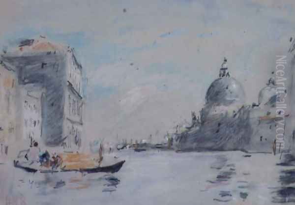 The Grand Canal and Church of Santa Maria della Salute, Venice - view 1