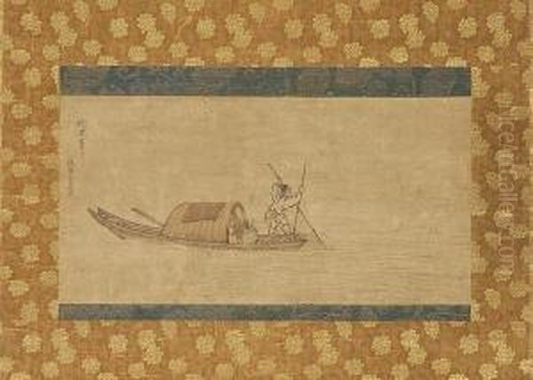 Depicting A Fisherman With A Net - view 1