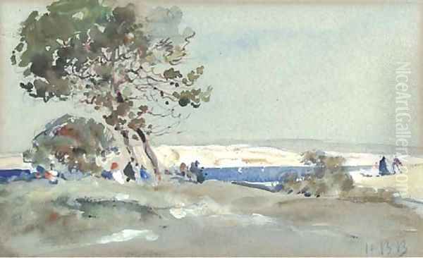 Elegant figures on the Mediterranean coast - view 1