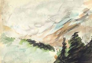 The Alps at Wengen by Hercules Brabazon Brabazon