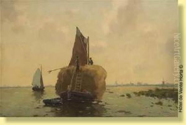 Transport Du Lin Sur L'escaut - view 1