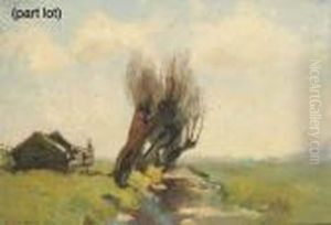 Trees In A Polder Landscape by Egnatius Ydema