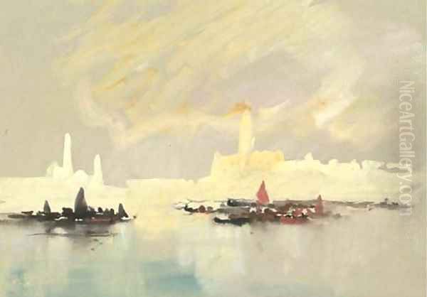 Venice from the Lagoon, with the Doge's Palace, and the Campanile, Italy - view 1