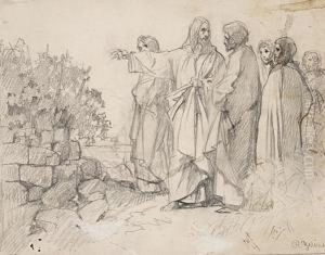 Jesus Mit Seinen Jungern by Rudolf I Yelin