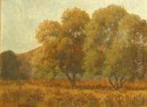 Trees Beneath Blue Skies by Raymond Dabb Yelland