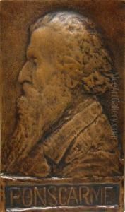 A Portrait Of The Sculptor Hubert Ponscarme by Ovide Yencesse