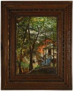 Cabin Through The Trees by Karl H. Yens