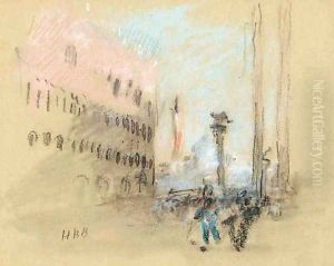 The Doge's Palace from St Mark's Square by Hercules Brabazon Brabazon