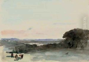 The River Rother, near Midhurst by Hercules Brabazon Brabazon