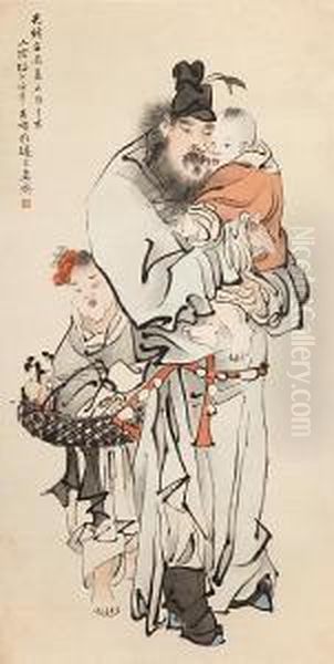 Zhong Kui With His Sister - view 1