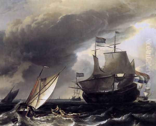 Dutch Vessels on the Sea at Amsterdam c. 1708 - view 1