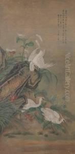 Flower And Bird by Zou Yigui