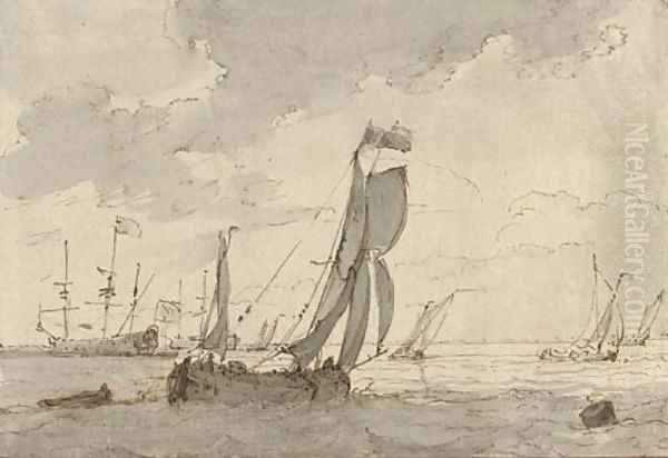 Sailing boats in a strong breeze - view 1