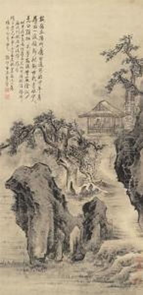 Landscape With Pavilion On Peak - view 1