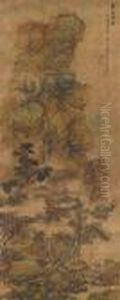 Landscape In The Style Of Zhao Mengfu by Lan Ying