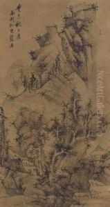 The Mountain And Brook In Autumn by Lan Ying
