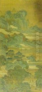 Chinese Landscape Scroll Picture by Qiu Ying
