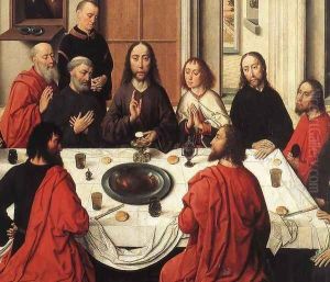 The Last Supper (detail 1) 1464-67 by Dieric the Elder Bouts