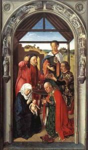 Adoration of the Magi c. 1445 by Dieric the Elder Bouts