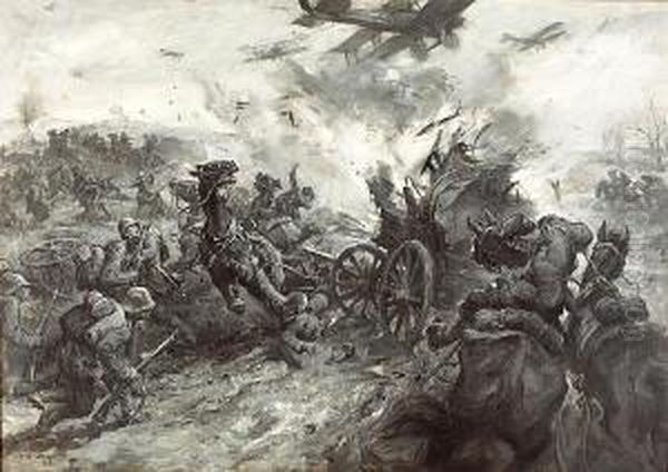 Air Attack On Agerman Column - view 1