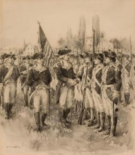 Washington With His Troops - view 1