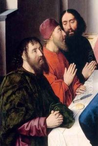The Last Supper (detail) 3 by Dieric the Elder Bouts