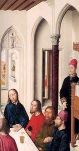 The Last Supper (detail) 2 by Dieric the Elder Bouts