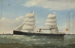 The Steam And Sail Vessel S.s. 
Emiliano 
At Sea