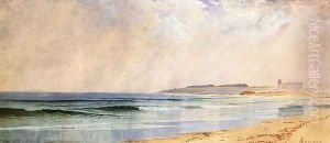 A Showery Cay - Naragansett Pier by Alfred Thompson Bricher
