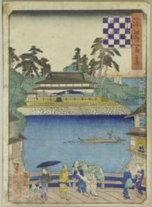 100 Ansichten Aus Osaka Flu?m?ndung Bei Zakoba. Japan by Nakai Utagawa Yoshitaki