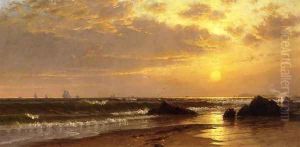 Seascape with Sunset by Alfred Thompson Bricher