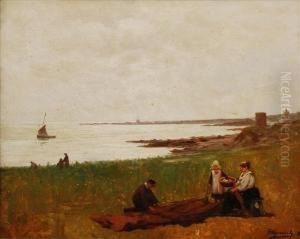 Coastal Landscape With Figures by Alexander Young