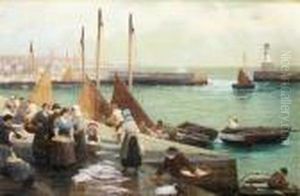 Granton Harbour, Near Edinburgh by Alexander Young