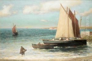 Outside The Harbour, Largo, Fife by Alexander Young