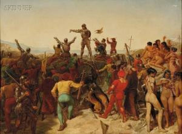 Scene With Explorers And Natives - view 1
