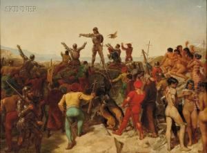 Scene With Explorers And Natives