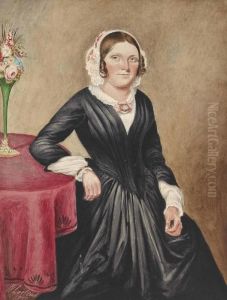 Woman Wearing A Black Dress by Harvey Otis Young