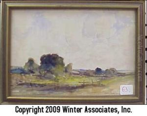 Landscape With Trees, Sky, And Fence - view 1