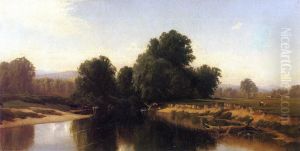 Cattle by the River by Alfred Thompson Bricher