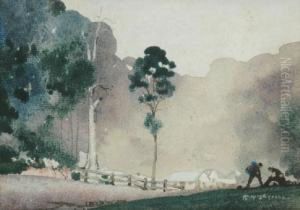 Swaggies At The Farm by William Blamire Young