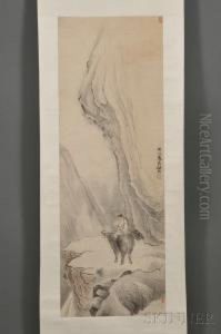 A BoyRiding A Water Buffalo In A Landscape