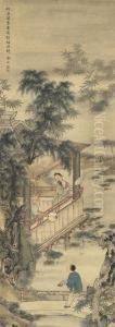Drinking Tea Under Pine Tree by Yu Song