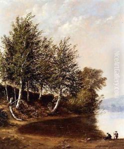 Figures in a Landscape by Alfred Thompson Bricher