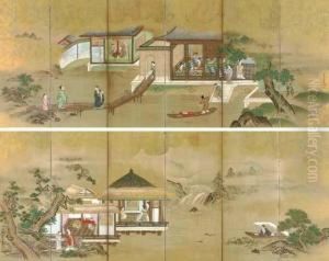 The Four Elegant Pastimes by Kiyohara Yukinobu